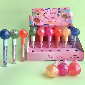 Rimocoo Huile à lèvres double embout effet lollipop, 6 couleurs, durable, brillance nacrée, <span class=keywords><strong>gloss</strong></span> à lèvres, cosmétiques de marque privée, vente en gros - Product Image 4