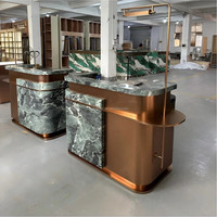 Comptoir de vente de luxe avec éclairage de travail pour réception, bureaux, halls, salons, cliniques, magasins de détail, centres commerciaux