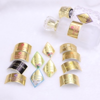 Autocollants en aluminium de forme personnalisée avec logo, résistants à l'huile, recyclables, imperméables et adhésifs pour l'emballage cosmétique
