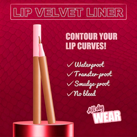 Crayon à lèvres à pointe ronde en feutre, imperméable, couleur naturelle, longue tenue, anti-bavures, contour précis des lèvres, maquillage