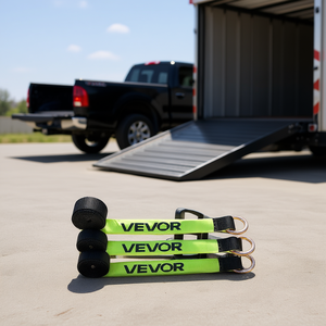 Sangles d'arrimage Vevor, résistance à la rupture de 10009 lb, crochet plat, utilisation pour pneus de voiture, remorque - Product Image 2