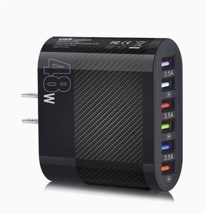 3.5A 48W Fast Travel Charging Wall Adapter 6-USB Mobile Phone Charger Multi-Interface for UK EU US Laptop - Product Image 4