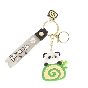 ตุ๊กตาแพนด้าม้วนเค้กรูปแมวน่ารักการ์ตูนสุดสร้างสรรค์พวงกุญแจรถยนต์จี้ห้อยกุญแจรถของขวัญเล็กๆขายส่ง-F - Product Image 5