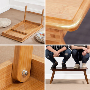 Huasumeicheng Folding Bamboo Bed Desk <b>Small</b> Multi Functional <b>Table</b> For Bedroom Use - Product Image 3