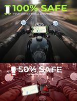 Support de téléphone antichoc LISEN, support universel pour vélo, support antidérapant pour les grands smartphones sur les guidons de VTT et de moto
