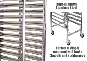 Chariot de cuisson rotatif en acier inoxydable pliable à 32 plateaux pour pain, grill, four, rangement de cuisine, hôtel, <span class=keywords><strong>restaurant</strong></span> - Product Image 5