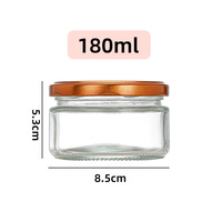 100ml 180ml 220ml Pot en verre de qualité alimentaire Récipient en verre vide avec couvercle en métal pour les aliments pour bébés pour le stockage de la sauce gelée et piment de confiture