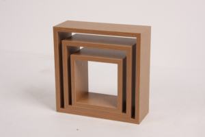 رف جداري خشبي عائم على شكل مكعب مع لوح MDF - Product Image 6