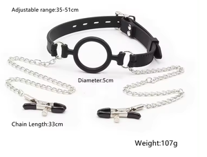 Bonita Bola de boca de mordaza transpirable de silicona con agujeros boca abierta Bondage Gear juguete sexual para amantes del fetiche - Product Image 3