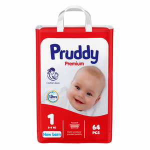 Pañales de Entrenamiento Pruddi XXL, Pañales Suaves y Absorbentes para Bebé, Mega Pack de 64, Alta Absorbencia, de Japón, Pañales para Recién Nacidos al por Mayor - Product Image 1