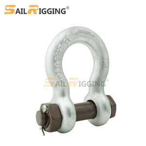 Manilles à boulon 7/8 pouces, robustes, type G2130, ancre à boulon, 6,5 t, galvanisées à chaud, courbées - Product Image 3