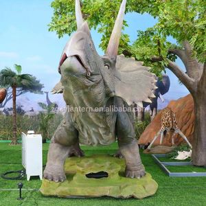 สร้างโลกยุคก่อนประวัติศาสตร์ของคุณเอง |   ไทรเซราทอปส์หุ่นยนต์เคลื่อนไหวได้สมจริง เสียงคำรามดุจมีชีวิต สำหรับใช้งานภายในอาคาร ห้างสรรพสินค้า โรงเรียน - Product Image 4