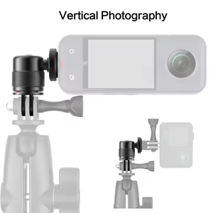 Soporte de Conexión Giratorio de 360 Grados, Adaptador de Aleación de Aluminio, Accesorio para Cámara GoPro Hero13/12 Insta360 X6 X5 X4 DSLR <span class=keywords><strong>DJI</strong></span> <span class=keywords><strong>Osmo</strong></span> - Product Image 4
