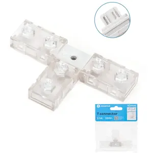 Connettore a T per strisce LED da 10 mm, circuito integrato, ideale per creare derivazioni nei sistemi di illuminazione a LED. - Product Image 2