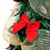Vente en gros d'usine, arbre de Noël télescopique pliable en PVC de 4 pieds/5 pieds/6 pieds/7 pieds, arbre de Noël pop-up avec LED
