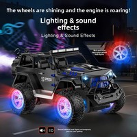 Vehículo Todoterreno RC para Niños con Sonidos Realistas de Motor, Luces Intermitentes y Emisión de Niebla