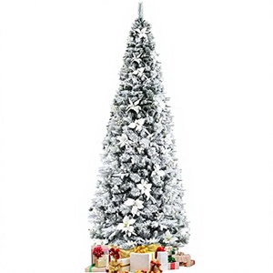 210cm Standing Eco-Friendly PVC Artificial Christmas <b>Tree</b> with 470 Warm White <b>LED</b> <b>Lights</b> Indoor Use - Product Image 3