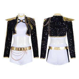 हेलोलीन पार्टी लड़की मीरा जोई रमी ब्लैक वर्दी प्रदर्शन पोशाक AOKG-170 - Product Image 4