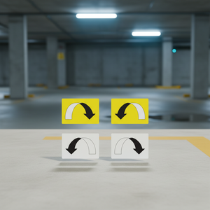 Compre Pegatinas Impermeables con Forma de Flecha en U y Señalización Curva para Seguridad Vial, Uso en Vinos y Cervezas, en Áreas de Estacionamiento y Almacenes - Product Image 2