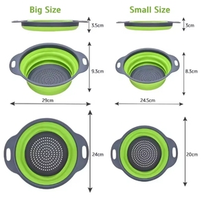 Foldable Strainer Fruit Vegetable Washing Basket <strong>Colander</strong> Dish Drainer <strong>Silicon</strong> <strong>Colander</strong> <strong>Collapsible</strong> Drainer Kitchen Gadgets - Product Image 4