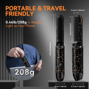 <span class=keywords><strong>Spazzola</strong></span> Lisciante Elettrica <span class=keywords><strong>per</strong></span> Capelli con Riscaldamento Rapido, Design Unico, Senza Fili, <span class=keywords><strong>per</strong></span> Capelli e <span class=keywords><strong>Barba</strong></span> - Product Image 5