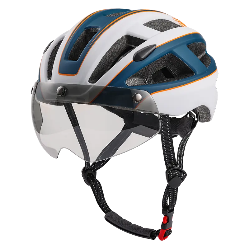 ANTMAX-Casco de seguridad ligero para deportes al aire libre, casco de bicicleta para hombre y mujer con visera extraíble, gafas magnéticas
