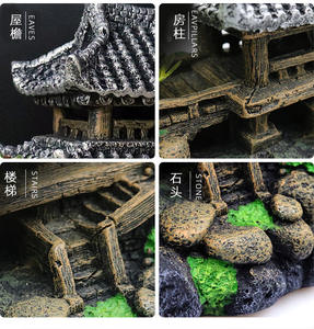 Creative Château Forme <span class=keywords><strong>Fish</strong></span> <span class=keywords><strong>Tank</strong></span> Ornements Décoration Aménagement Paysager Résine Rocaille Aquarium Résine Rocaille Maison Artisanat Ornements - Product Image 3