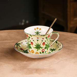 Meilleures ventes Assiettes à dîner rustiques à fleurs jaunes britanniques Assiette à dîner en porcelaine osseuse - Product Image 5