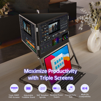 Moniteur portable quadruple Eimio 1920x1200 HDR IPS Type C Plug and Play 14 pouces, extension d'écran pour ordinateur portable, idéal pour le travail à distance, OEM ODM