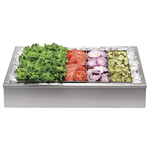 Exhibidor de Comida Tipo Buffet de Acero Inoxidable, Estante para Exhibición de Mariscos para Cocina o Bar - Product Image 2