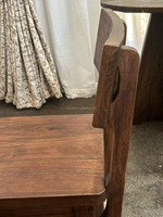 Fauteuil d'appoint pour salon et salle à manger en bois massif, écologique, fait main, durable, design traditionnel mi-siècle moderne