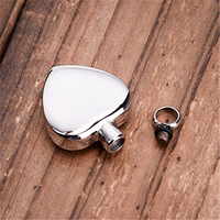 Urna Funeraria DOG Moderna de Lujo, de Acero Inoxidable, Clásica, con Forma de Corazón, Ecológica, Duradera, Impermeable y Hermética