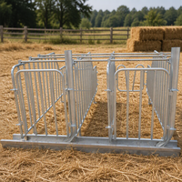 Nouvel équipement d'élevage porcin : Équipement d'élevage automatique de porcelets, comprenant des boxes de gestation et des cages de mise bas, galvanisé à chaud.