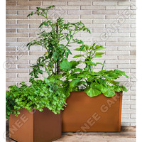 Tendances Nouveaux Produits Maison Jardin Rusty Corten Steel Planter Garden Corten Steel Flower Planter