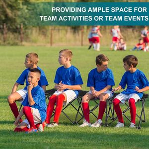 Premium Panchina di squadra sportiva portatile pieghevole sedia laterale da calcio con gradinate aperte per il campeggio di calcio per il campo da gioco - Product Image 4