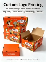 Fournisseur direct d'usine, boîtes d'expédition en carton ondulé en matériaux recyclés, emballage personnalisé avec logo pour fruits frais, melon, raisins, olives