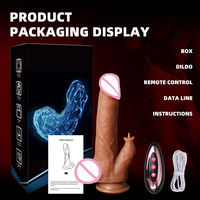 Vibromasseur G-Spot chauffant à télécommande en silicone liquide pour adultes, avec fonction de poussée, étanche IPX5 et design portable
