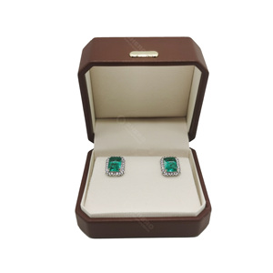 Boîtes à bijoux en cuir de luxe personnalisées avec logo en or haut de gamme en gros, emballage pour collier, boucles d'oreilles, boîte à bijoux - Product Image 6