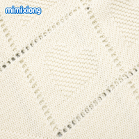 Couverture en coton pour nouveau-né Mimixiong Oeko Tex Jacquard à motif cœur, douce, en coton, ODM