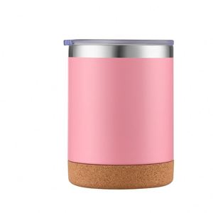 Regalos de Agradecimiento Empresariales, Termo Ecológico de Doble Capa de Acero Inoxidable con Recubrimiento en Polvo, Taza de Oficina de 12 oz con Base de Corcho - Product Image 4