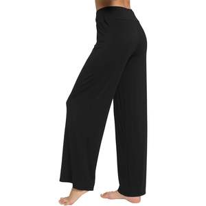 Pantalones de Pijama de Viscosa de Bambú para Mujer al por Mayor, Pierna Ancha, Tallas Grandes, Pantalones de Yoga Frescos para Descansar, S-4X - Product Image 1