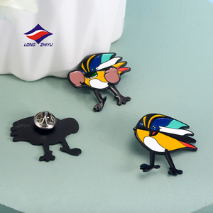 Longzhiyu 18 Năm Nhà Sản Xuất Tùy Chỉnh Mềm Men Kim Loại Phim Hoạt Hình Huy Hiệu Pin Tổ Chức Sự Kiện Logo Lưu Niệm Ve Áo Pin - Product Image 1