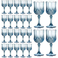 Verres à vin rétro en plastique bleu vintage pour événements et fêtes – Vaisselle de réception