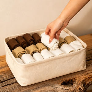 Caja Organizadora de Ropa Cotton Road, Rectangular, 100% Algodón, Cesta de Almacenamiento de Gran Capacidad para Ropa y Juguetes - Product Image 1