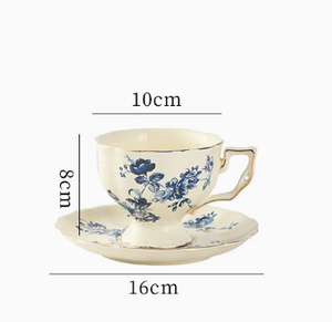Vintage Ceramic Coffee Cup and Saucer <b>Set</b>, Niche European <b>Teapot</b>, Luxury High-Appearance Tea Cup <b>Set</b>, Perfect Gift for Women - Product Image 5