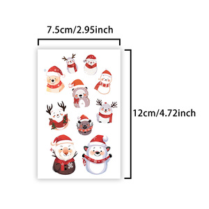 สติกเกอร์รอย<span class=keywords><strong>สัก</strong></span>ชั่วคราวสีกลิตเตอร์สีสันสดใส1ชุด6แผ่นลายการ์ตูนสัตว์น้อยน่ารักกันน้ำสักสำหรับขาหน้าแขน - Product Image 2