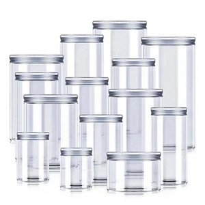 Food Grade 80ml 100ml 120ml 150ml 250ml clear PET <b>Plastic</b> <b>Jar</b> with Black Lid - Product Image 3