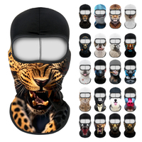 Vente chaude 3D Imprimé Plein Visage Cagoule Ski Masque Halloween Cosplay Crâne Animal Cagoule Numérique Image Méthode Drôle Cool Style