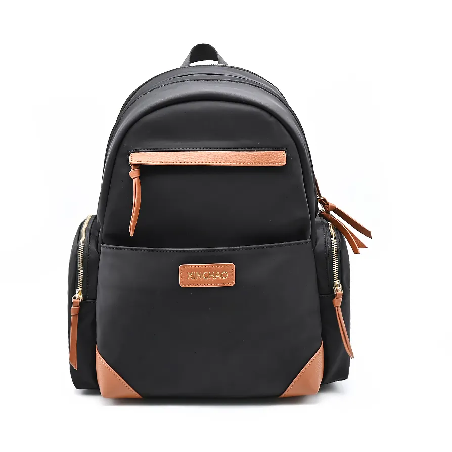 Fashion Unisex Oxford Polyester Children School Backpack Designer Casual Leather Laptop Zipper Backpack