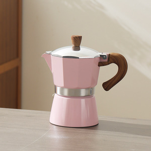Individuelles LOGO Vintage Umweltfreundlicher Aluminium-Espressokocher Moka-Kanne Italienischer Kaffee Lila Farbe - Product Image 6